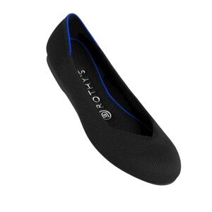 Rothy's The Flat Womans Black Knit Slip
On Rounded Toe Ballet Shoes Size
9/40EU